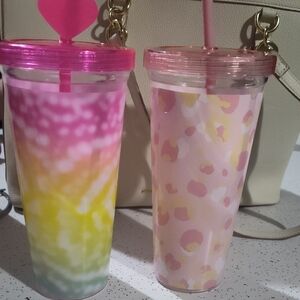 Colorful Tumbler Set with Straws